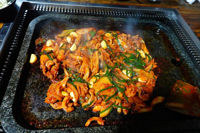 인천 검단 맛집 단풍나무 오리주물럭 외 오징어볶음 육개장