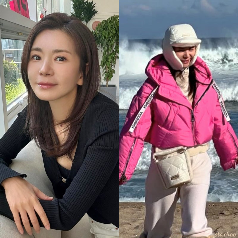 긴 무명 끝에 막장 드라마로 '대상 2번' 수상한 복수극의 여왕 여배우의 패딩 가방 모자 패션