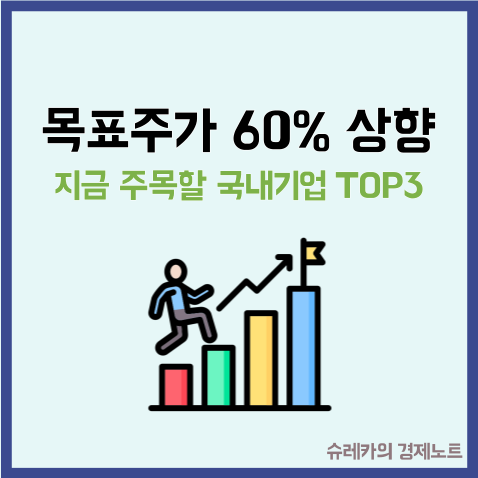  목표주가 60% 대폭 상향 지금 주목할 국내기업 TOP3