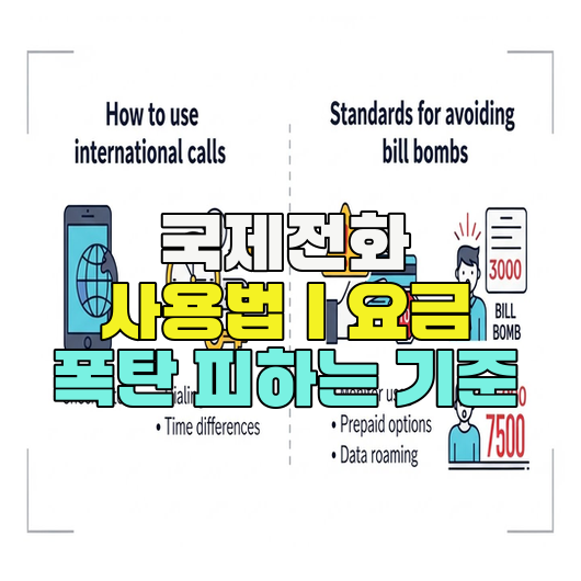  국제전화 사용법｜요금 폭탄 피하는 기준