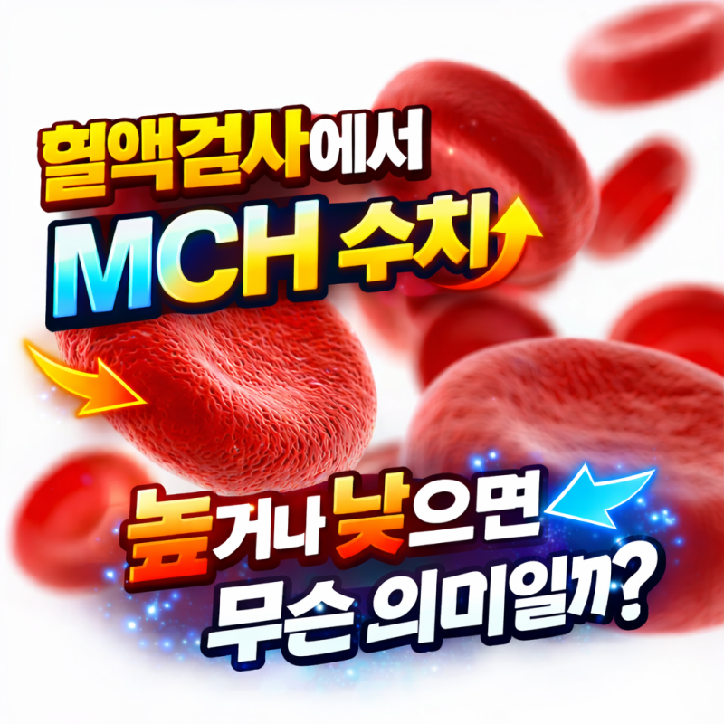 혈액검사에서 MCH 수치 높거나 낮으면 무슨 의미일까?