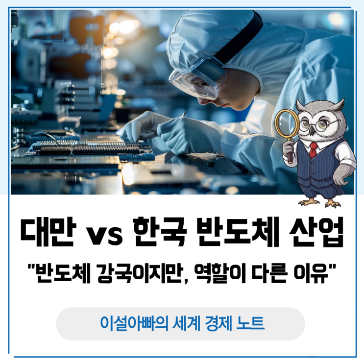  대만과 한국 반도체 산업 비교: 반도체 강국, 역할이 다른 이유는?