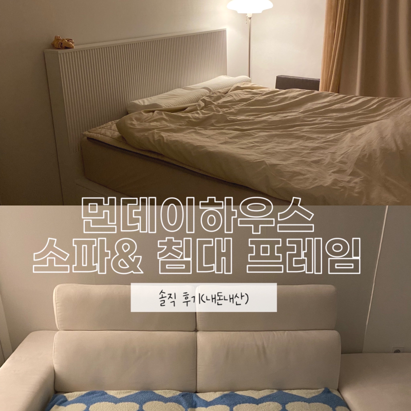 먼데이하우스 소파, 침대 프레임 신혼 가구 선택 기록