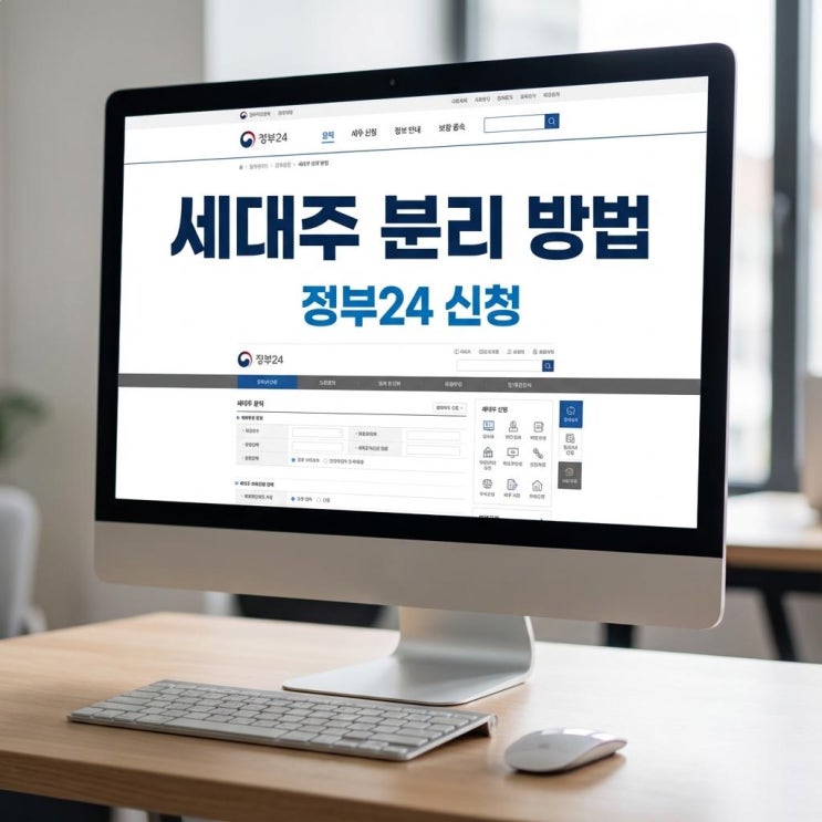  세대주 분리 방법 정부24 신청! 주택청약 1순위 조건과 단독세대주 (변경)