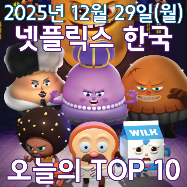  [넷플릭스 한국] 오늘의 TOP 10 - 2025년 12월 29일(월)