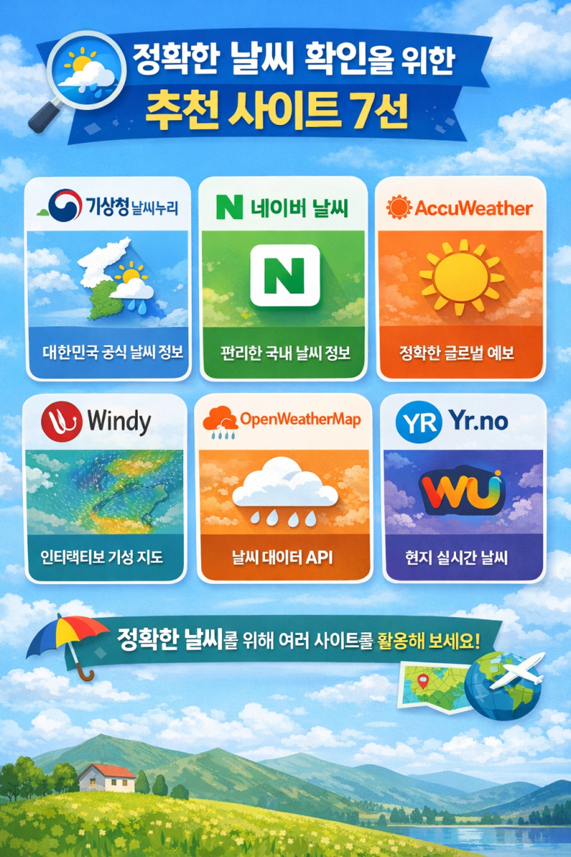 정확한 날씨 확인을 위한 추천 사이트 7선
