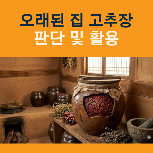 검게 변한 오래된 집 고추장 먹어도 되나요? 판단법 및 활용법 정리