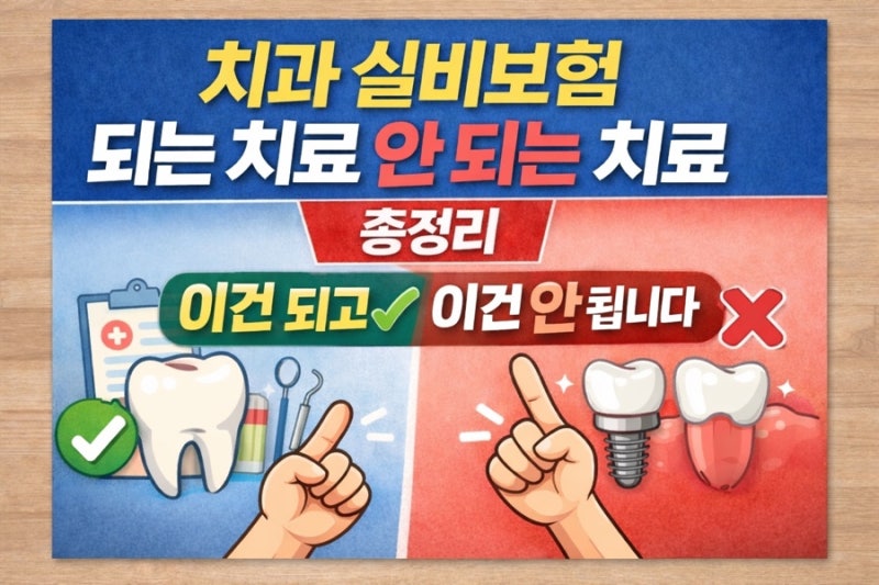 치과 실비보험 되는 치료 안 되는 치료 총정리