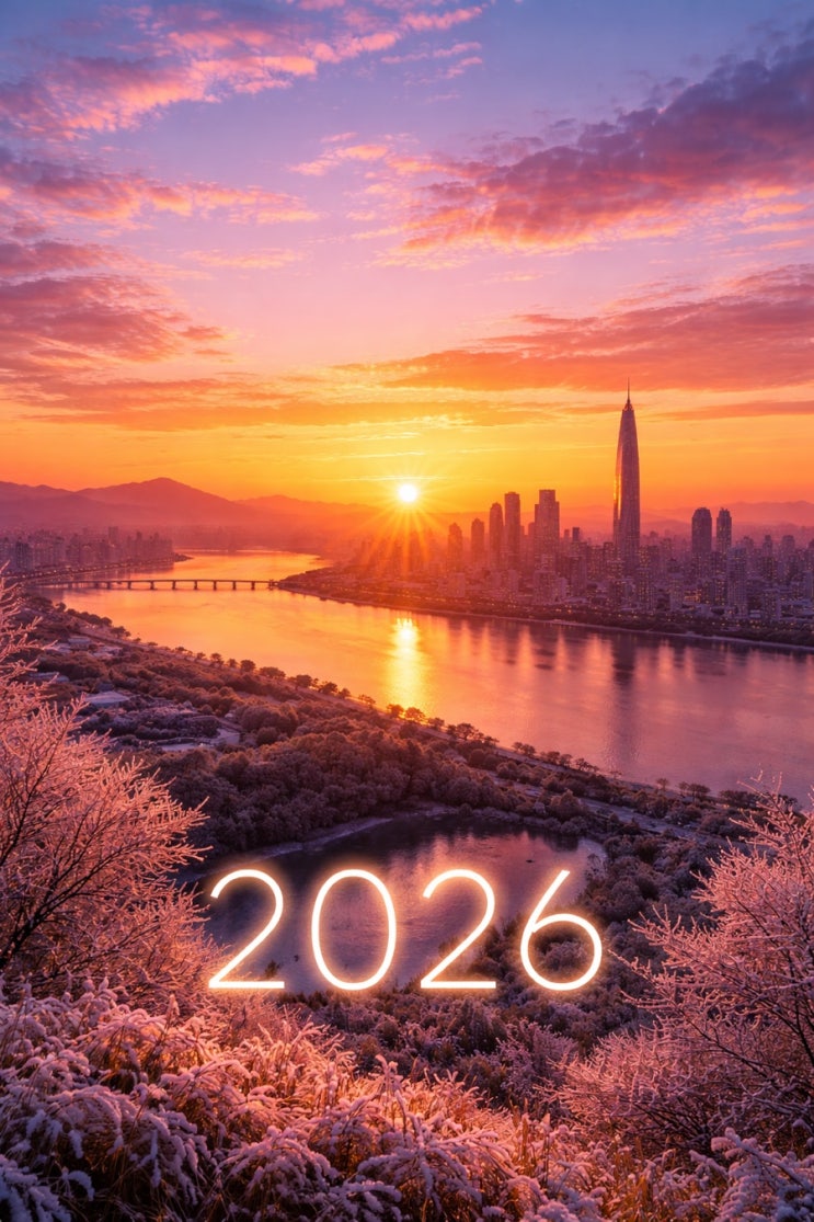  멈추지 않고 끊임없이 변화한 2025년은 가고, 2026년 병오년(丙午年)이 옵니다!(올해의 사자성어, 일몰 및 2026년 일출 시각!)