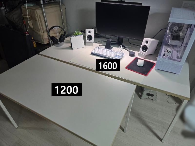 데스커책상 크기 고민 끝! 데스커 1200 · 1600 차이 정리