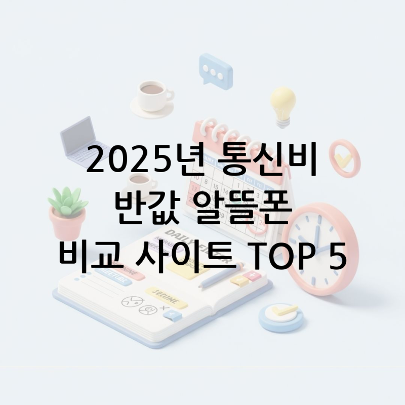 2025년 알뜰폰 요금제 비교 사이트 추천 TOP 5: 통신비 반값 절약 가이드