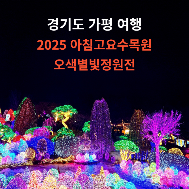 가평 겨울여행 아침고요수목원 오색별빛정원 야간개장 시간 입장료 할인 주차