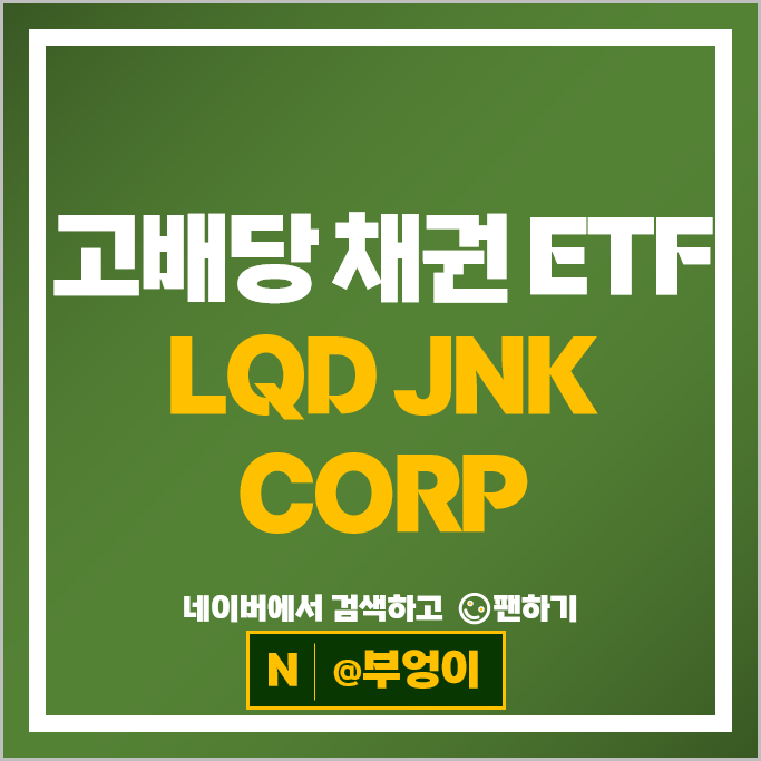 미국 채권 고배당 ETF 투자 방법 LQD JNK CORP