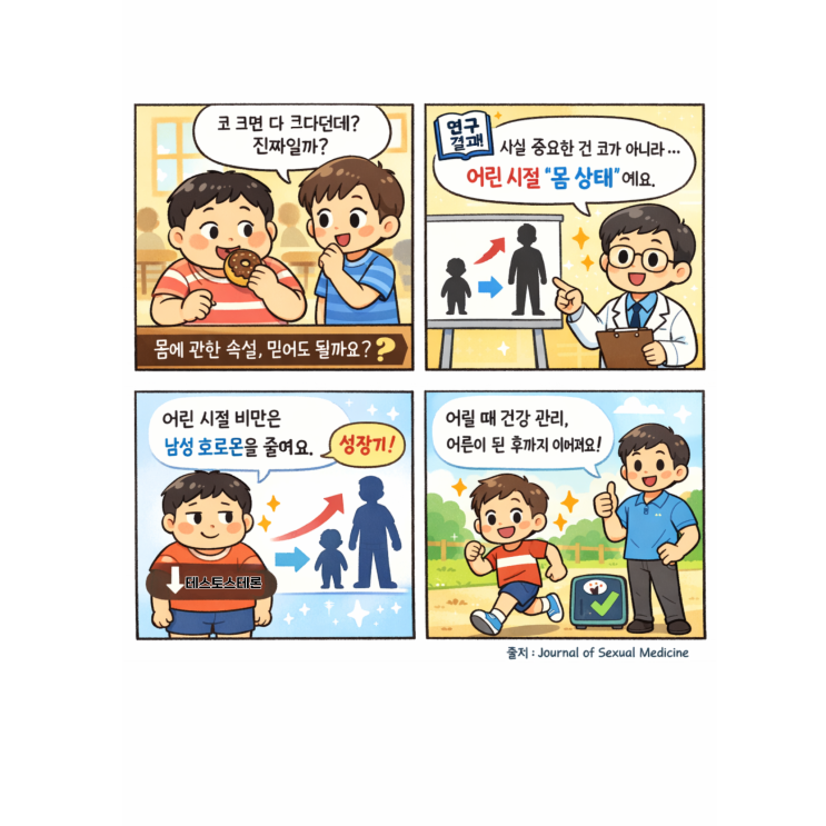   짧은 음경 길이, 어린 시절 ‘이것’ 때문일까?