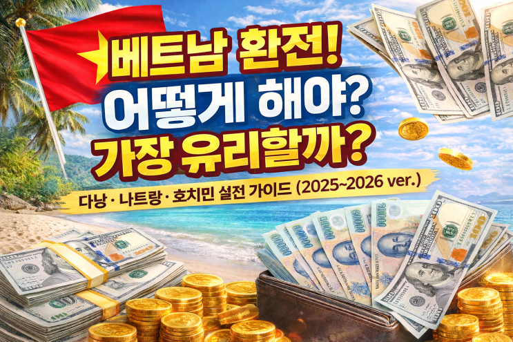   베트남 여행 환전, 어떻게 해야 가장 유리할까? - 다낭·나트랑·호치민 환전 실전 가이드 (2025~2026 ver.)
