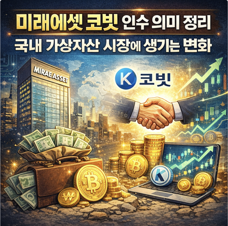 <b>미래에셋 코빗 인수</b> 의미 정리 국내 가상자산 시장에 생기는 변화