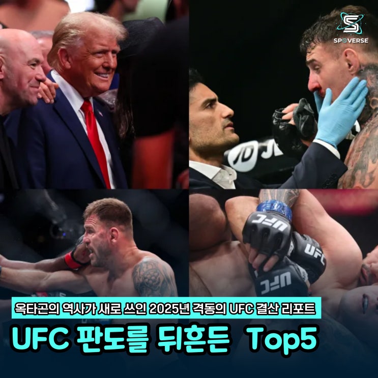 2025년 UFC 판도를 뒤흔든 역사적 순간과 체급별 결정적 장면 Top 5