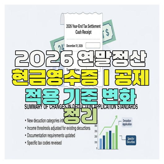  2026 연말정산 현금영수증｜공제 적용 기준 변화 정리