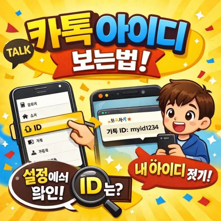  카톡 아이디 보는법 초간단 찾기