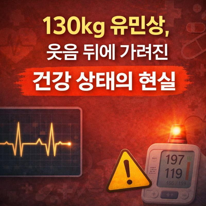 130kg 유민상, 웃음 뒤에 가려진 건강 상태의 현실