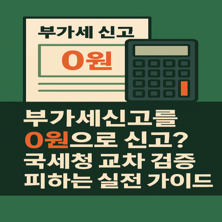  부가세신고를 0원으로 신고? 국세청 교차 검증 피하는 실전 가이드