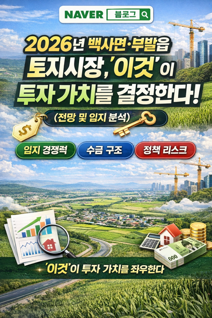   2026년 백사면·부발읍 토지시장, ‘이것’이 투자 가치를 결정한다! (전망 및 입지 분석) 