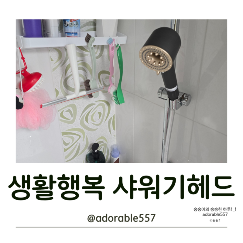 디자인+3가지모드+가벼움=생활행복 수압상승 샤워기헤드