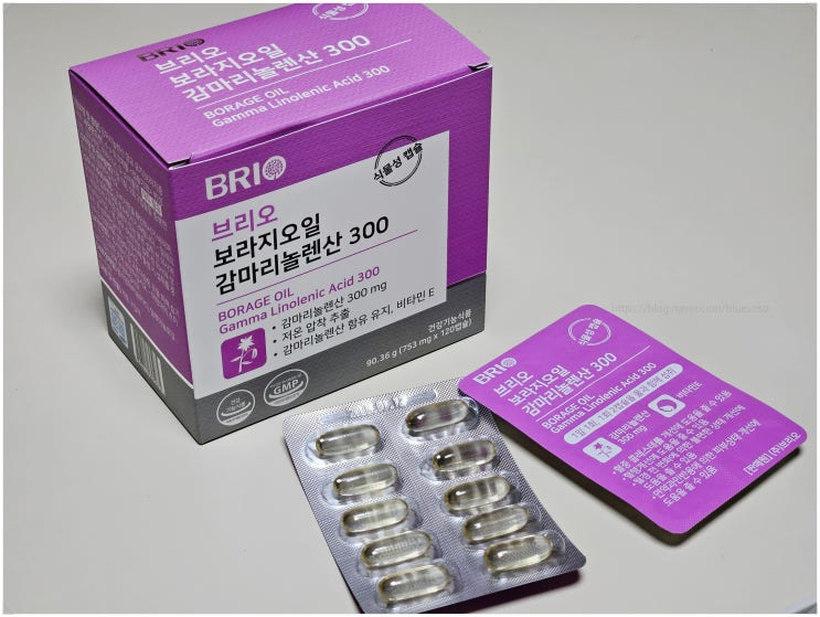  브리오 보라지오일 감마리놀렌산 300_ 여성을 위한 필수 건강기능식품 불포화지방산 영양제