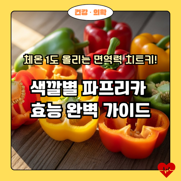  겨울철 면역력 잡는 파프리카 효능 색깔별 영양 정리