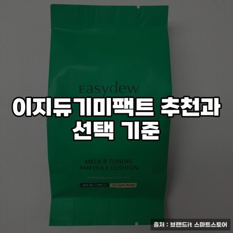  이지듀기미팩트 추천과 선택 기준