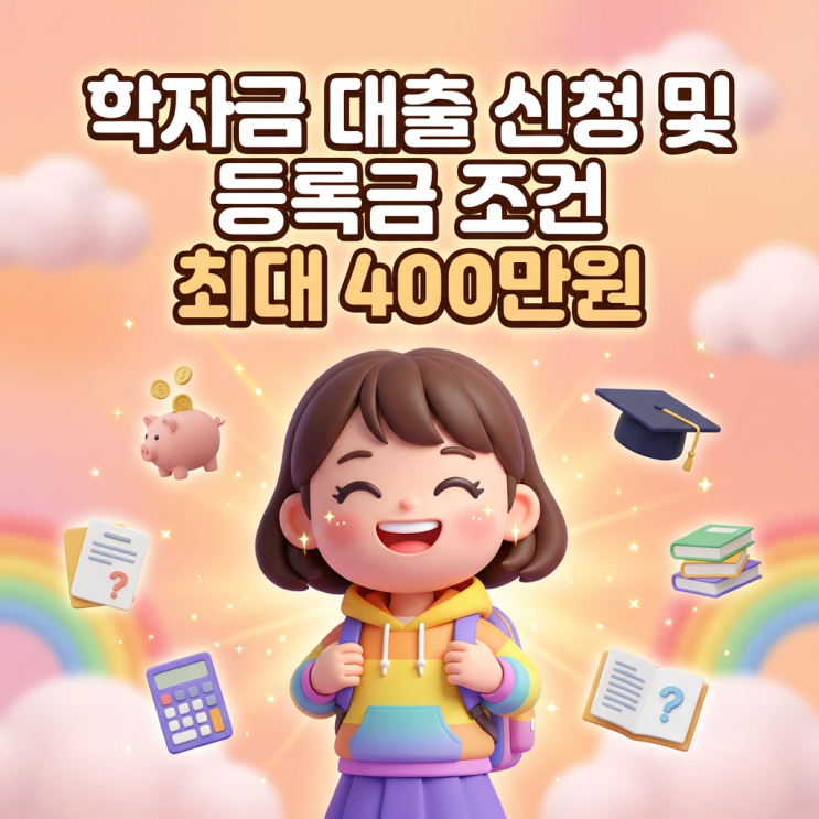  학자금대출 등록금 신청조건 400만원까지 지원받는법