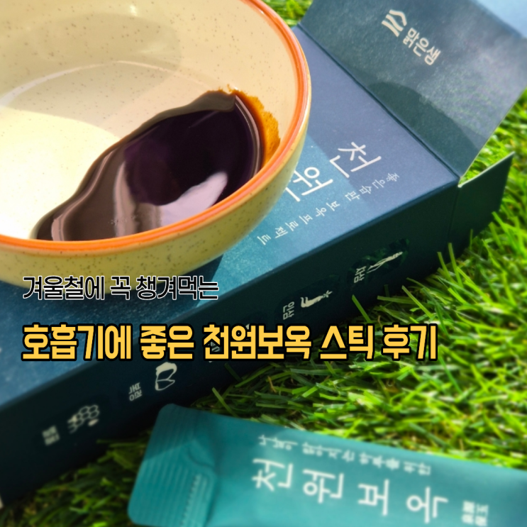  기관지에 좋은 사삼 천원보옥 인삼 현삼 단삼 고삼스틱 후기(ft.맑은샘생활건강)