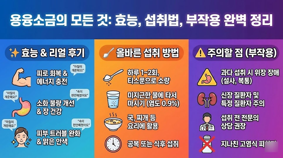 용융소금 효능 부작용 섭취방법 추천