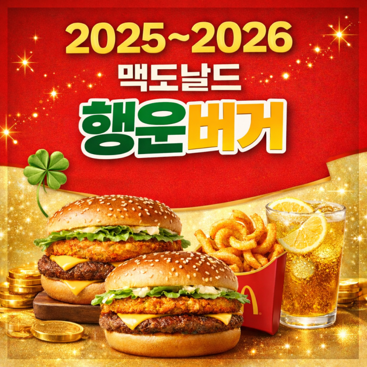  2025~2026 맥도날드 행운버거 판매 기간·출시일·가격 총정리