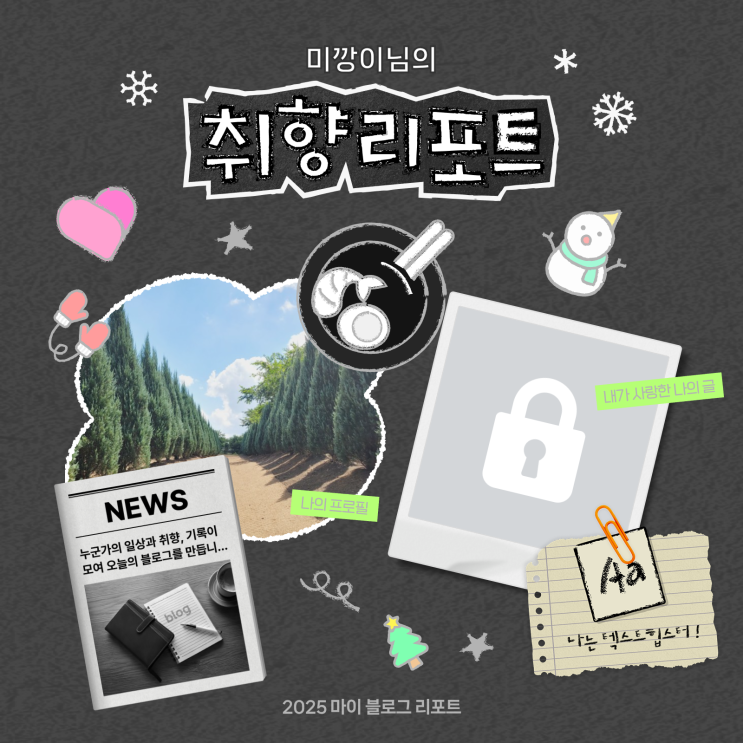  [2025 마이 블로그 리포트] 데이터로 채워보는 내 블로그 취향 리포트