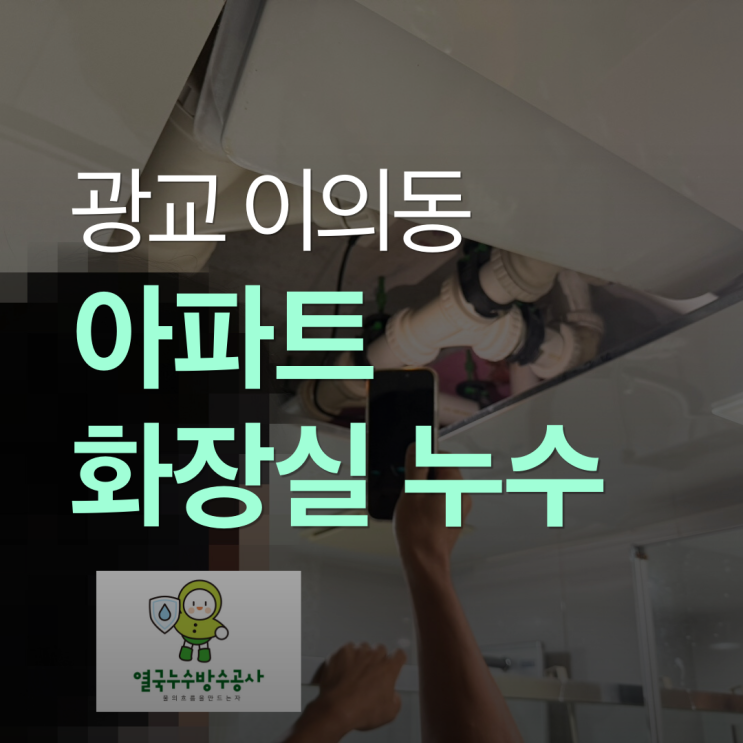  수원 화장실누수 광교 이의동 오래된 천장 하얀 고드름 - 부분 공사로 해결될까?