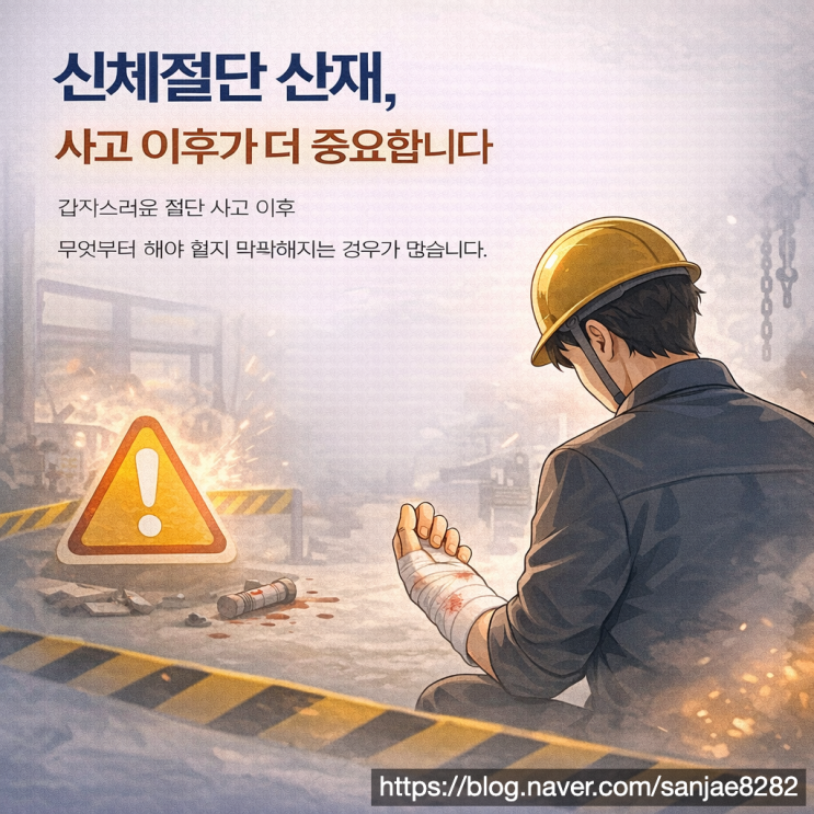  신체절단 산재 초기 대응에 따라 보상이 달라집니다