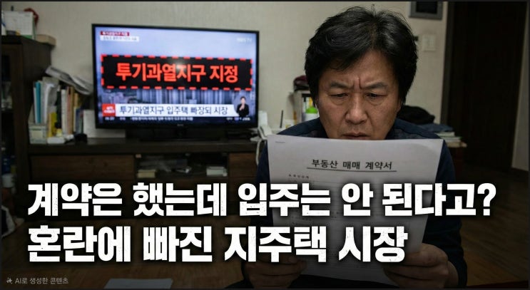  "투기과열지구 지정 전 계약했는데... 지주택 조합원 자격 구제될까? (국토부 발표 분석)"