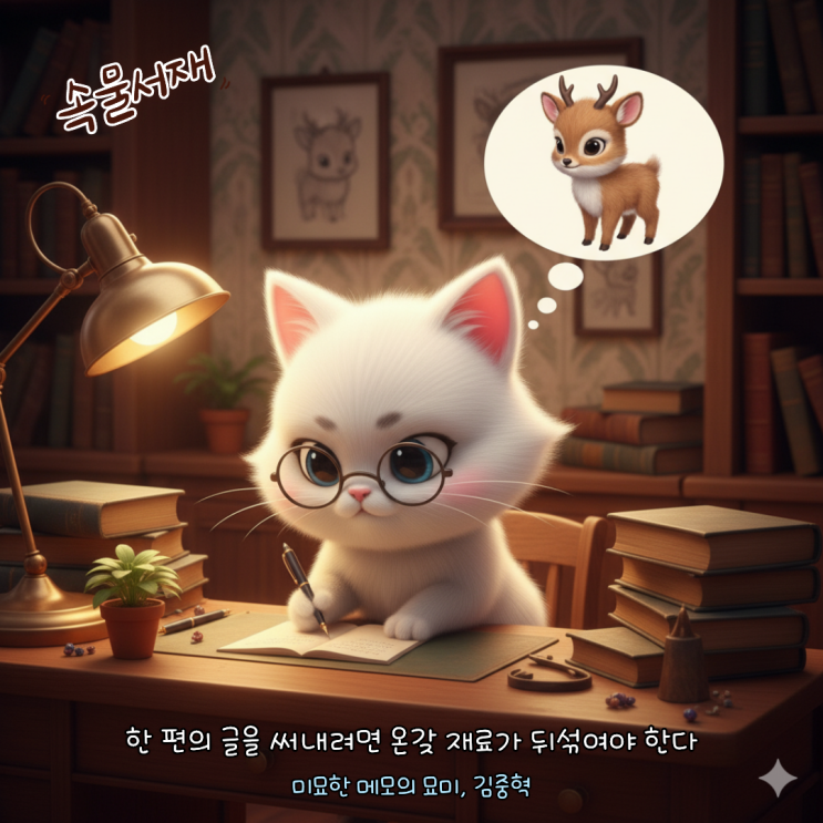  미묘한 메모의 묘미: 글감이 없어서 고라니를 소환해 보았다(어째서?)_김중혁