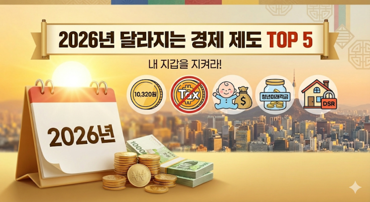  2026년 내 지갑에 직접 영향 주는 경제 제도 TOP 5