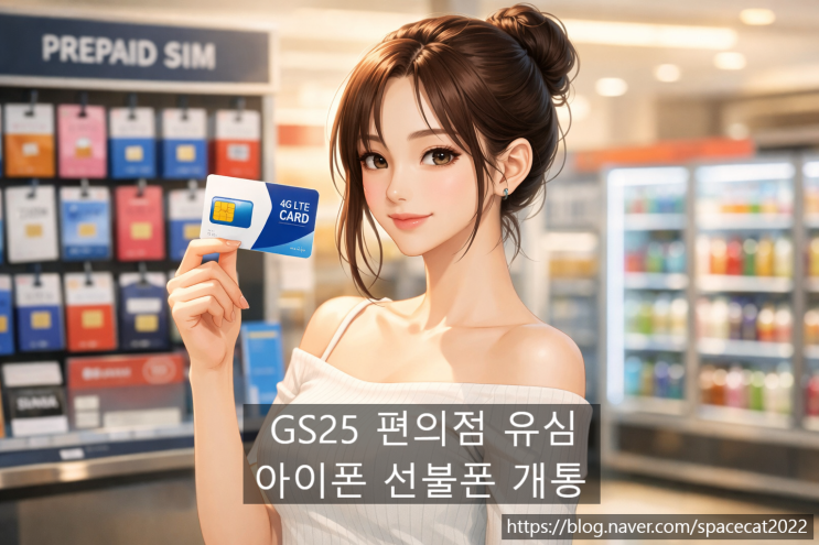  GS25 편의점 유심 자급제 개통 선불폰 활용하기