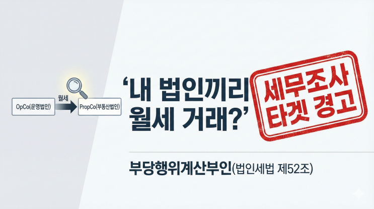  내 법인끼리 월세 거래? '부당행위계산부인' 모르면 세무조사 타겟 됩니다