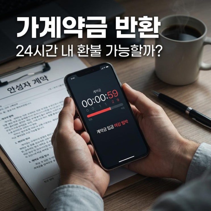  가계약금 반환 24시간 내 환불 가능할까? 파기 위약금과 배액배상 판례 정리 (민법 565조)