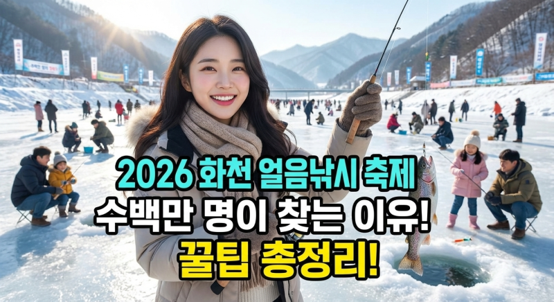 수백만 명이 찾는 이유! 2026년 화천 얼음낚시 축제