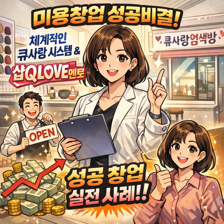  K_뷰티 미용 창업 큐사랑 창업 이사 "샵QLOVE멘토" 체계적인 시스템 성공 창업
