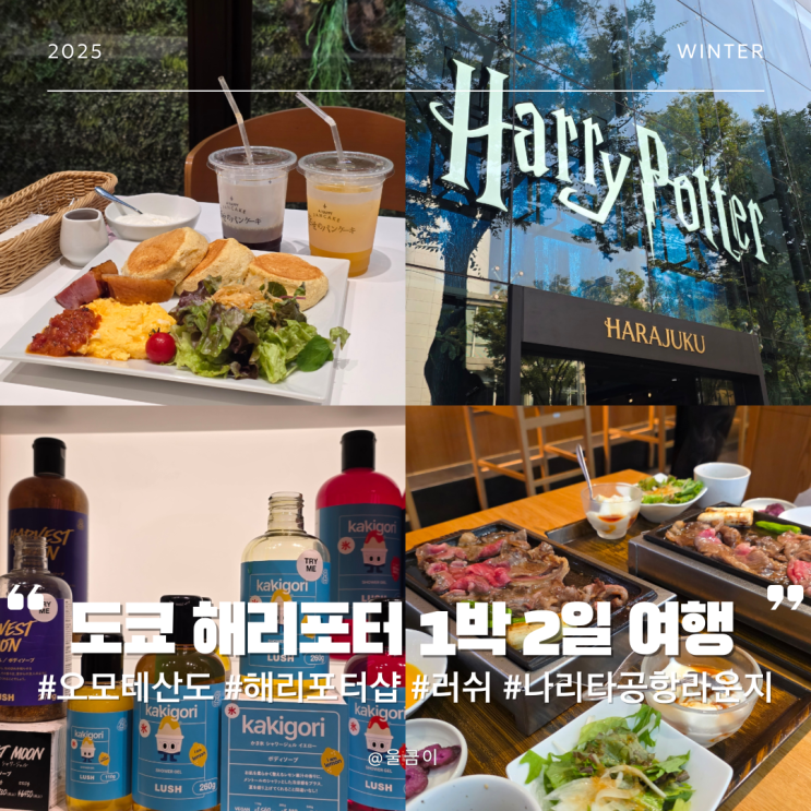  야스쿠니 신사 오모테산도 세아와세노 랄프스커피 해리포터 샵 하라주쿠 러쉬 일본 도쿄 해리포터 여행