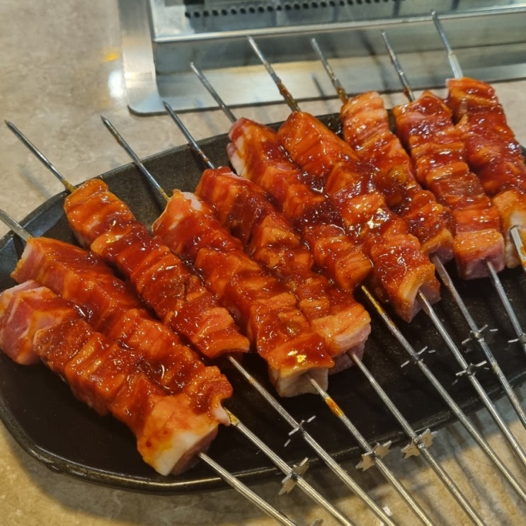  소래포구역맛집 신성숯불양꼬치 바비큐와 심관