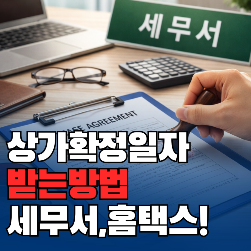 상가확정일자 받는방법 세무서 홈택스신청