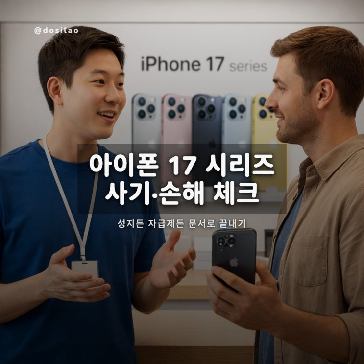  아이폰 17 시리즈 성지·자급제 구매 체크리스트