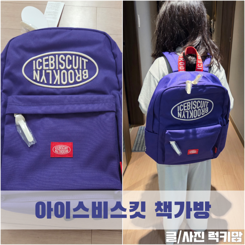 아이스비스킷 신학기 초등학생 고학년 책가방 심볼로고백팩 구입후기